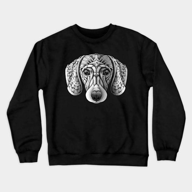 Ornate Dachshund Crewneck Sweatshirt by Psydrian